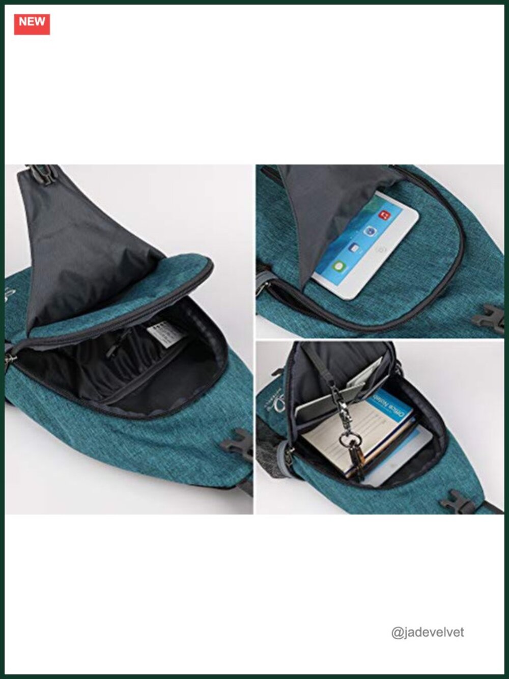 Water-Resistant Crossbody Sling Backpack Daypack with Adjustable Strap for - Picture 3 of 5